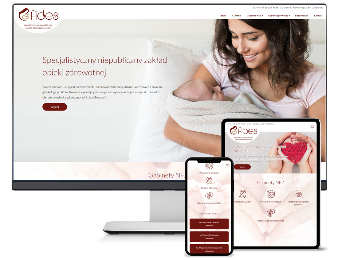 Website for a medical clinic